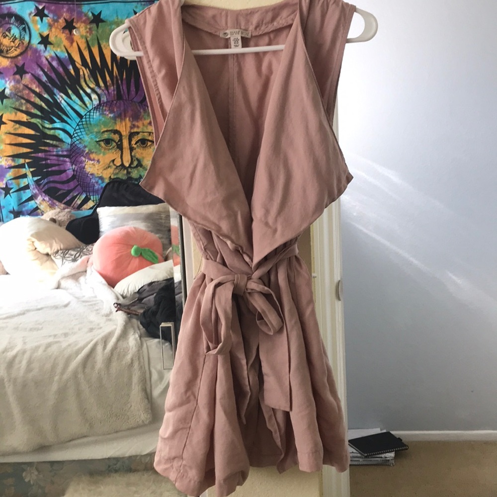 Pink tied dress